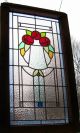 Large Classic Stained Glass Window Leaded Panels Set - Mackintosh Red Roses 1940-Now photo 8
