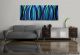 Modern Abstract Painting Blue Metal Wall Art - Psychedelic Rush - Jon Allen Mid-Century Modernism photo 1