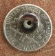 Antique Mother Of Pearl Buttons Black Center Single Hole - 40 Count Buttons photo 1