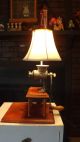, Handmade,  Antique Meat Grinder Lamp.  Great For Lodge Or Cabin,  Cool Meat Grinders photo 3