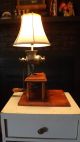 , Handmade,  Antique Meat Grinder Lamp.  Great For Lodge Or Cabin,  Cool Meat Grinders photo 4