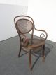 Vintage Mid Century Modern Bentwood Caned Seat & Back Arm Chair Post-1950 photo 1