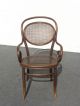 Vintage Mid Century Modern Bentwood Caned Seat & Back Arm Chair Post-1950 photo 2