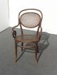 Vintage Mid Century Modern Bentwood Caned Seat & Back Arm Chair Post-1950 photo 3
