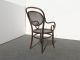 Vintage Mid Century Modern Bentwood Caned Seat & Back Arm Chair Post-1950 photo 4
