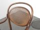 Vintage Mid Century Modern Bentwood Caned Seat & Back Arm Chair Post-1950 photo 5