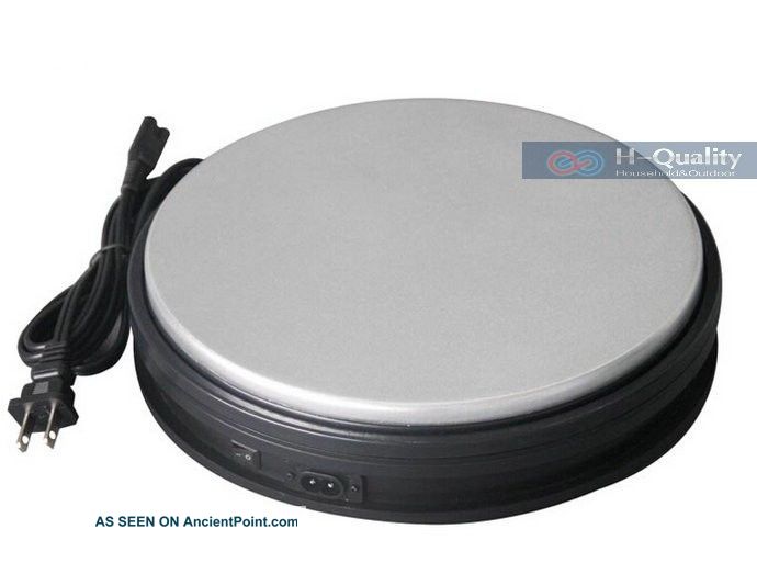 250x60mm Electric Turntable Rotary Display Stand 360 Swiveling Plateform 4 Speed Display Cases photo