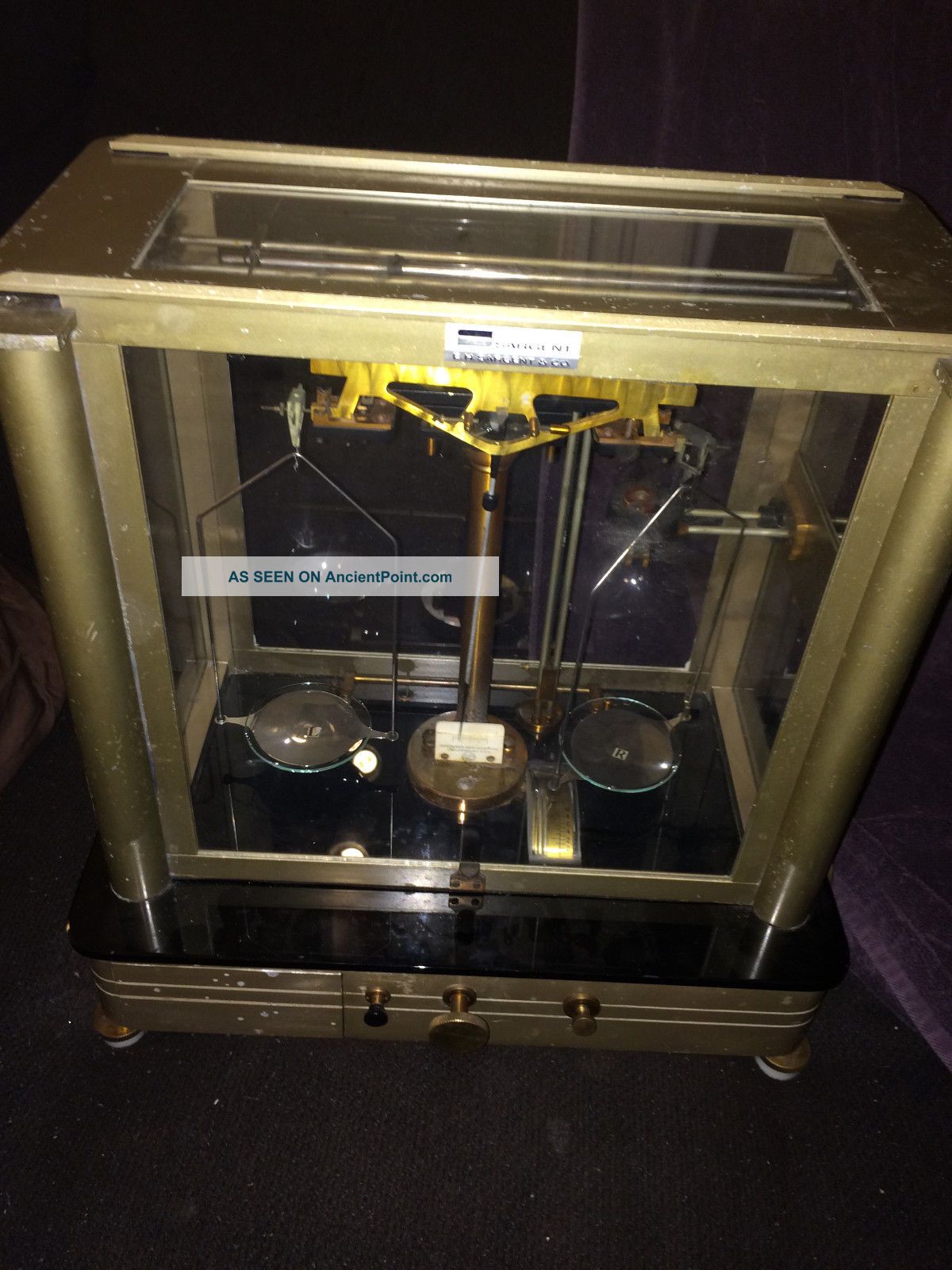 Antique Sargent Apothecary Scale Pharmacy Scientific Early 1900 ' S Metal Case Scales photo