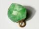 (1) 11mm Rare Victorian Czech Faceted Green Satin Glass Waistcoat Ball Button Buttons photo 1
