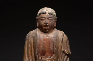 Ancient Chinese Yuan / Ming Dynasty Gilt Pottery Buddha Shrine Figure - 1275 Ad photo
