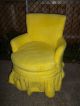 Rare Canary Yellow Mid Century Modern Retro Hippie Fuzzy Vintage Chair Post-1950 photo 4