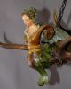 Lovely Antique Black Forest Carved Wood Harpy Lusterweibchen Carved Figures photo 2