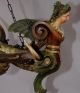 Lovely Antique Black Forest Carved Wood Harpy Lusterweibchen Carved Figures photo 5