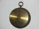Antique Circular Brass Cased Wall Barometer Thermometer Other photo 4