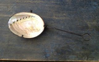 Vintage Abalone Seashell Spoon photo