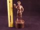 Antique Bronze Statue / Figurine Page With Sword & Staff Very Detailed 6.  25 