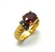 Rose Cut Diamond & Ruby Authentic Gold Plated Vintage Look Jewelry Ring Size 7us Islamic photo 1