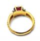 Rose Cut Diamond & Ruby Authentic Gold Plated Vintage Look Jewelry Ring Size 7us Islamic photo 2