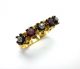 Rose Cut Diamond & Ruby Five Stone Gold Plated Antique Look Jewelry Ring 7.  75 Us Islamic photo 1