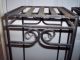 Vintage Pair Black Square Wrought Iron Plant Stands Mid-Century Modernism photo 5
