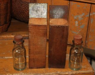 Pr Antique Scientific Laboratory Wooden Apothecary Boxes Pharmacy Glass Bottles photo