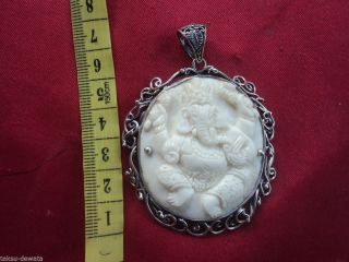 Handcrafted Silver And Ganesh Ornament Pendant,  Bali - Indonesia photo