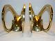 Vtg Mid Century Modern Brass Ram Bookends Hollywood Regency Eames Era Mid-Century Modernism photo 2