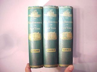 1870 Old Merchants Of New York By Barrett 1,  790 Pages Gold Decorated Cloth Vg+ photo