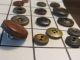 Antique Set 15 Button Celluloid Bakelite Plastic Leather Metal As Shown Sew Thru Buttons photo 2