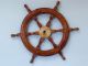 Sailor ' S Handmade Nautical Wooden Steering Wheel Yacht Coastal Wall Decor 18 