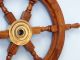 Sailor ' S Handmade Nautical Wooden Steering Wheel Yacht Coastal Wall Decor 18 