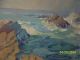 Seascape Oil On Panel Antique Painting Framed Other photo 2