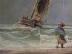 1839 Old Master Oil On Board Painting Ships Maritime Nautical Signed English Sh Other photo 3