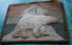 Vtg Grenfell Mission Hooked Mat Early Polar Bear Table Mat With Label Folk Art photo 1