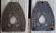 Rare Pair Primitive Sad Iron Rest Trivets Salvage Urn Design Steampunk Hanging Trivets photo 5