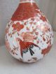 Hand Painted Kutani Japan Porcelain Bottle Neck Vase Meiji Birds In Flight Motif Vases photo 2