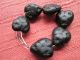 6 Pieces Antique,  Victorian Buttons From French Glass Jet Heart Buttons photo 1
