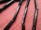 26 Antique,  Victorian Tube Beads From French Glass Jet Buttons photo 1