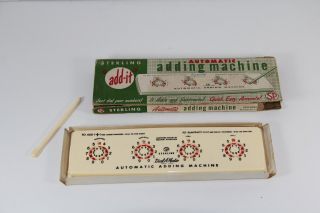Sterling “add - It” Automatic Adding Machine Near Mint With Stylus 565 Dialamatic photo