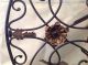 Pre 1980 Decorative Wrought Iron Footed Fireplace Cover; Great Perfect Metalware photo 3