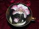 Opalescent Black Limoges Style Floral Cup And Saucer Cups & Saucers photo 7