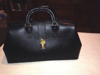 Vintage Schell Doctor Bag Black Style 71424 St.  Petersburg,  Fl Made In Usa, photo