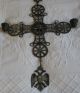 Vintage Large Metal Byzantine Cross Candle Holder Byzantine photo 1