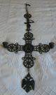 Vintage Large Metal Byzantine Cross Candle Holder Byzantine photo 3