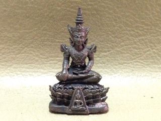 Holy Buddha Powerful Wealth Good Luck Safe Charm Thai Amulet photo