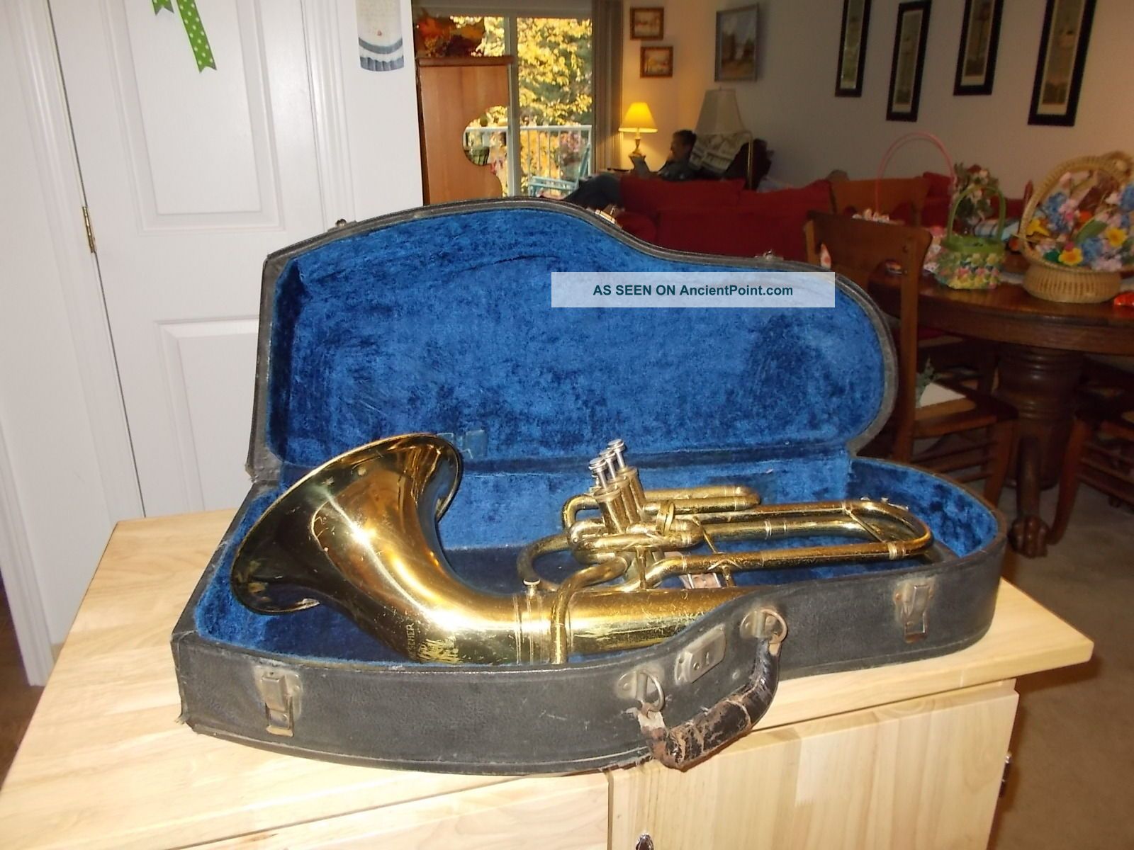 Antique Elkhart Tuba Horn Bilt By Buescher 1926 - 1930 Brass photo