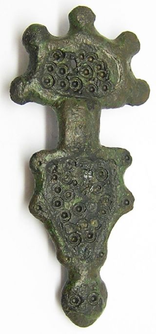 6th Century Anglo Saxon Period Ostrogothic Radiate - Headed Bow Brooch photo