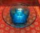 Vintage Mid Century Modern Blue Aqua Caprice Salad Bowl/4bowls Glass, Mid-Century Modernism photo 3