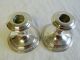 Pair Antique Sterling Silver Candle Holders Weighted Reinforced 432 Grams Candlesticks & Candelabra photo 4