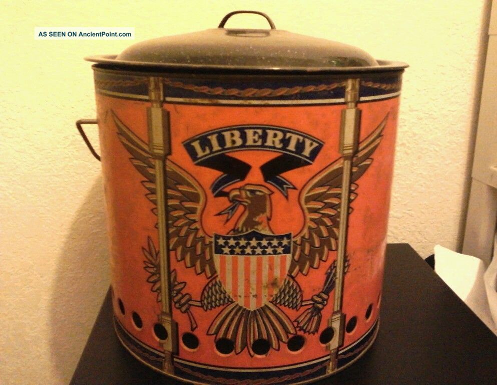 Vintage Prestige Products American Eagle Drum Charcoal Grill Basket Antique Tin Other photo